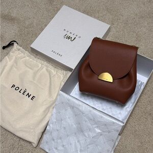 Polène Brown Leather Backpack